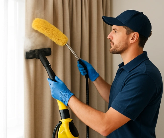 Trusted blind cleaning technician Matty Curtain Cleaning bundall QLD