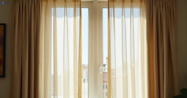 Dull dusty drapes in bundall before professional cleaning